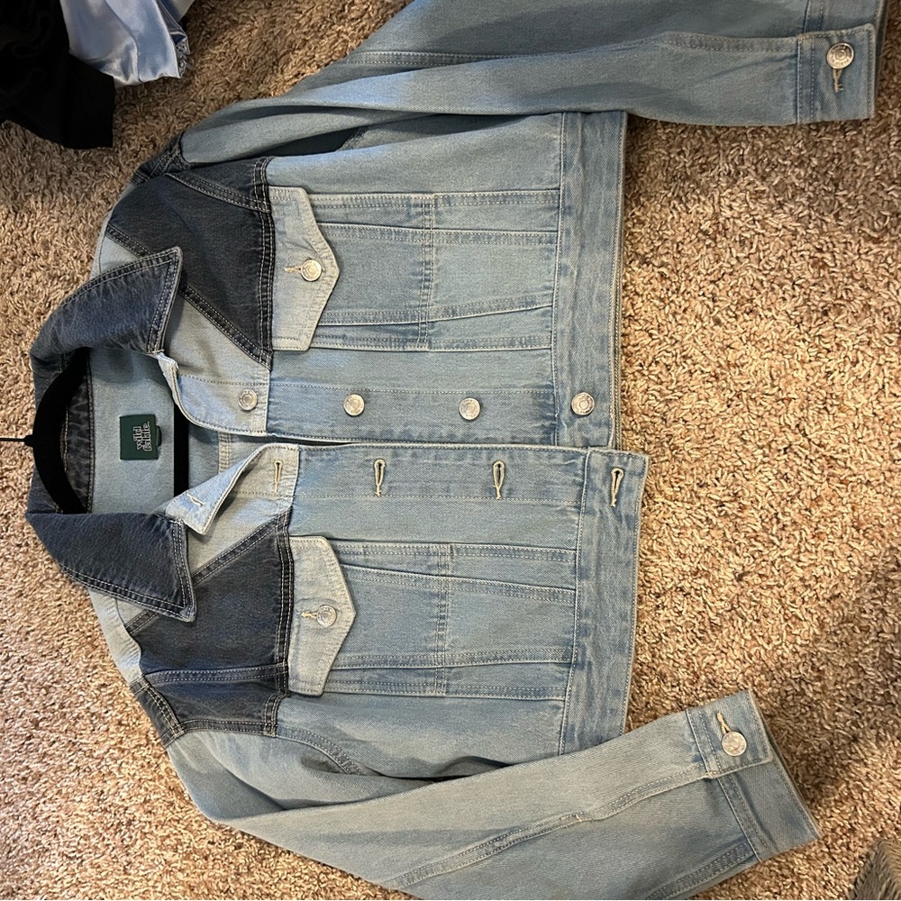 Stylish Two-Tone Denim Jacket